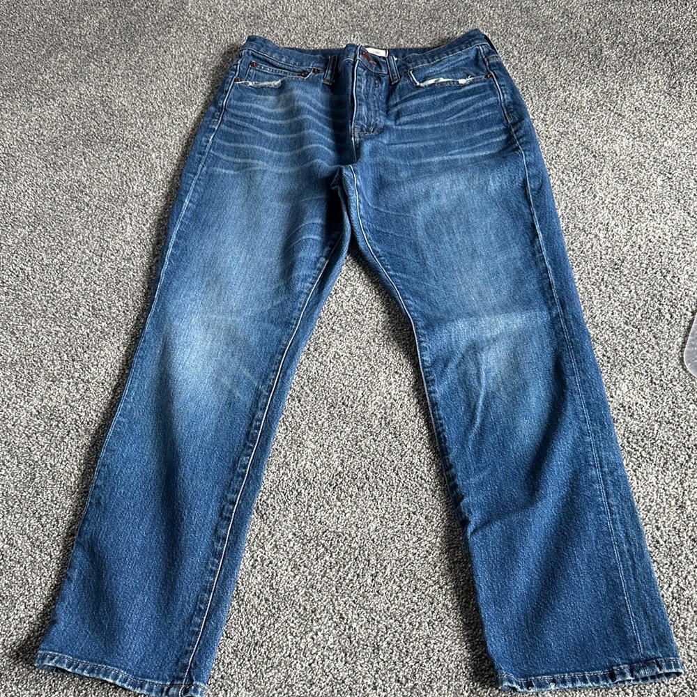 Madewell High-Rise Straight Jeans in Medium Blue